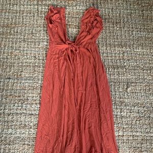 Burnt orange Wrap dress